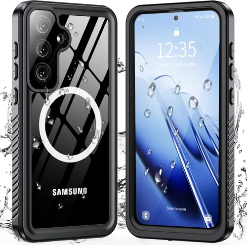 ANTSHARE Funda magnética para Samsung Galaxy S25 FE, impermeable, con protector de pantalla integrado y protección de cámara, [compatible con
