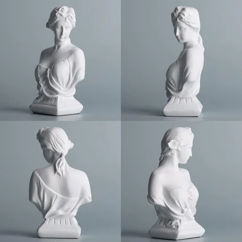 Miniatura 6 de DOVDOV Decoración de diosa griega, busto de Venus joven, busto romano clásico, decoración de mitología griega, para estatuas decorativas del hogar