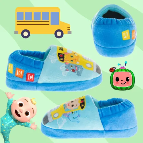 Miniatura 4 de Josmo Cocomelon Pantuflas para niños pequeños zapatos de casa para niños y niñas mocasines de cama de felpa cálida zapatos de cocomelon niños