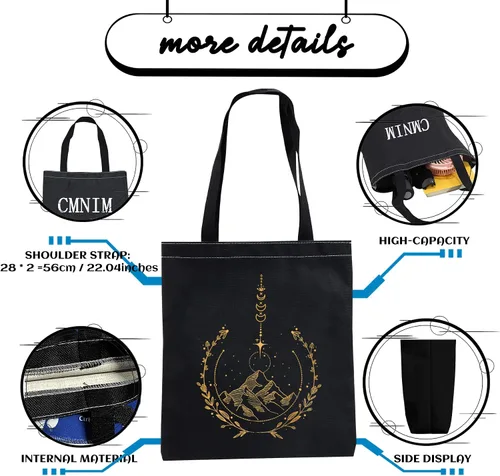 Miniatura 5 de CMNIM Una corte de espinas y rosas regalos para bolsa de mano Acotar City of Starlight Night Court Regalo para la fan de Rhysand