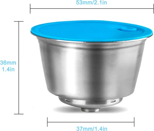 Miniatura 6 de Taza de filtro de cápsula de café de acero inoxidable recargable - Cápsula de café reutilizable para Dolce Gusto
