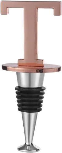 Miniatura 23 de Miicol Tapón para Botella de Vino, Tapón para Prosecco, Tapón de Vino de Oro Rosa, Tapón de Champán Personalizado, Tapón de Vino con Inicial, Regalo