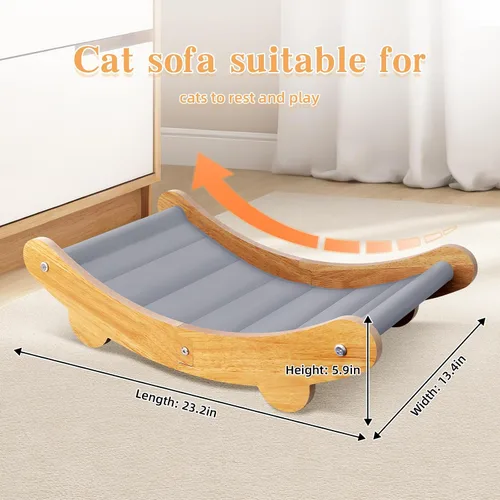 Miniatura 4 de Hamaca refrescante para gatos, alfombrilla de enfriamiento para gatos, almohadilla de gel cómoda para mascotas, silla elevada para interiores