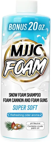 MJJC Espuma (20 fl oz) Ultimate Snow Foam Car Wash Jabón Champú Especializado para Cañón de Espuma y Lavadora a Presión, Seguro para Autos (pH