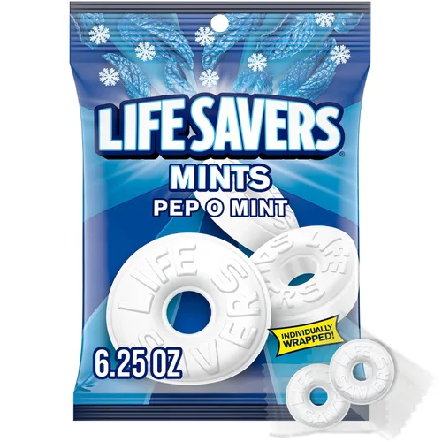 Miniatura 11 de LIFE SAVERS Mentas de Naranja, Envueltos Individualmente, Para Bocadillos, Compartir, Fiestas de Oficina y Almacenamiento en la Despensa, 6.25 oz