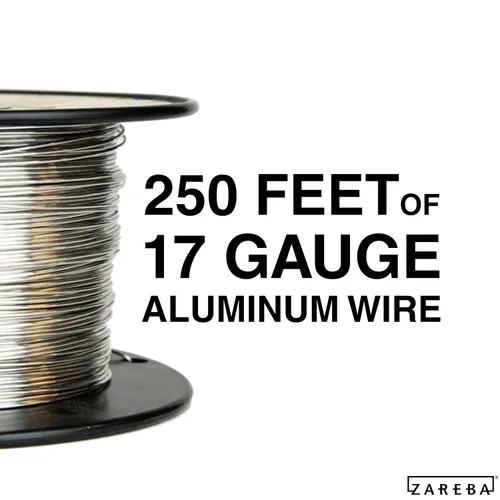 Miniatura 2 de Zareba Fi-Shock - Alambre de aluminio de calibre 17 para cercas eléctricas, carrete de 250 pies, FW-00018D, alambre de aluminio altamente conductor