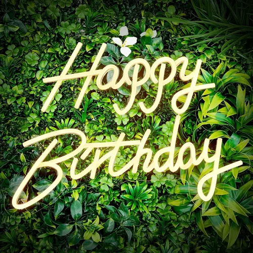 Miniatura 5 de Letrero de neón de feliz cumpleaños con regulador, letrero luminoso de feliz cumpleaños, letrero de neón para telón de fondo, letrero de neón LED