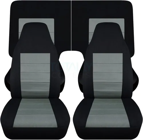 Miniatura 39 de Totally Covers Compatible con cubiertas de asiento para Chevy Camaro 1982-1992: Negro - Juego completo (23 colores) Cupé/Convertible Banco