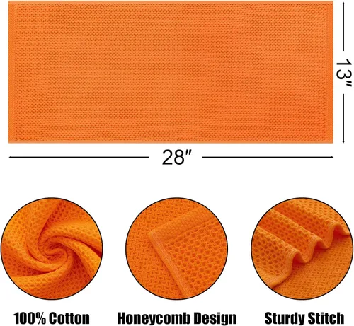 Miniatura 157 de Kitinjoy - Paños de cocina de 100 % algodón, tela de tejido gofrado, paño de limpieza ultrasuave, absorbente y de secado rápido. Beige