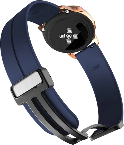 Miniatura 5 de Lamshaw Correa deportiva compatible con Garmin Forerunner 965, correa de repuesto de silicona suave con hebilla magnética compatible con Garmin