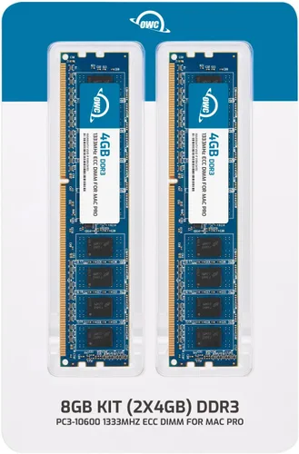 Miniatura 2 de OWC Módulo de actualización de memoria SDRAM DDR3 ECC PC3-10600 1333MHz CL9 SDRAM de 8 GB (2 x 4 GB) compatible con modelos Mac Pro Nehalem