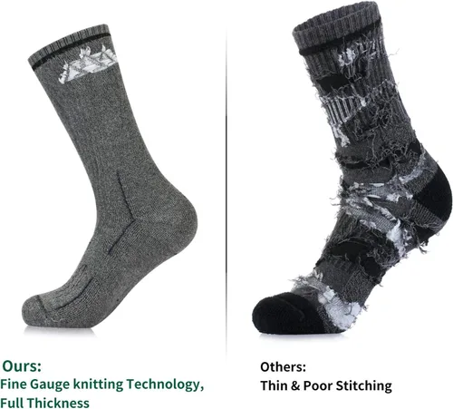 Miniatura 4 de innotree 3 Pack Men's Full Cushioned Hiking Walking Socks, Quarter Crew Socks