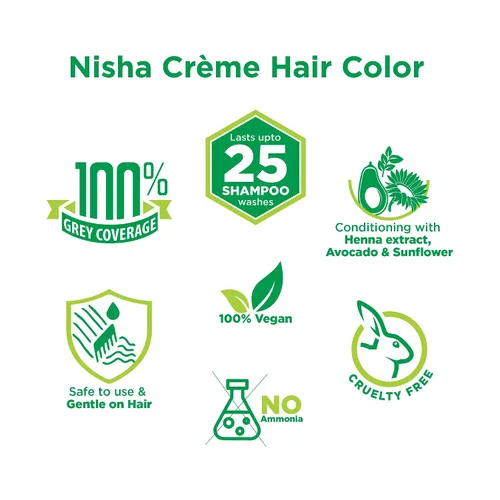 Miniatura 7 de Nisha Crème - Tinte permanente para el cabello, color marrón natural (paquete de 2)