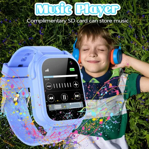Miniatura 7 de Reloj inteligente impermeable para niños y niñas de 3 a 12 años, juguetes de aprendizaje con 26 juegos, cámara, video, pantalla táctil, reproductor