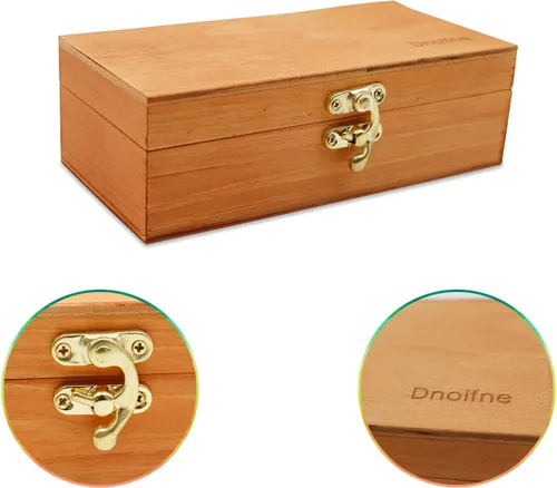 Miniatura 4 de Bandeja de moneda de madera con cerradura, bandeja de moneda de una fila, organizador de efectivo, caja de almacenamiento de dinero, organizador