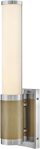 Miniatura 14 de Hinkley 50063BN Zevi - Lámpara LED grande para tocador de baño, barra de baño de ópalo grabado, moderno puño de dos tonos, se monta vertical u