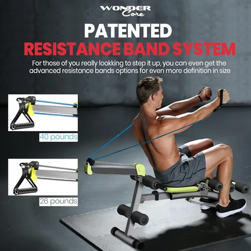Miniatura 4 de WONDER CORE 2 Total Gym Machine, Ab Workout Equipment, Adjustable Ab Machine for Stomach Workout, Sit Up Exercise Equipment for Home Workouts