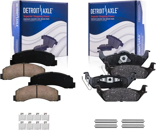 Miniatura 129 de Detroit Axle - Kit de freno delantero para Dodge Ram 1500 Durango Dakota Chrysler Aspen Dakota Driver Side Disco Freno Pinza de freno de cerámica