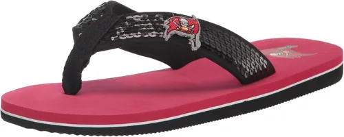 Miniatura 49 de FOCO Womens NFL Team Logo Sequin Strap Sandals Flip Flops