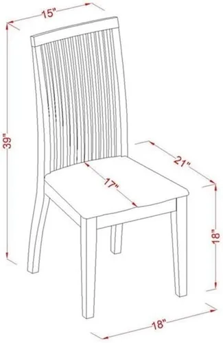 Miniatura 6 de East West Furniture HBIP3-LWH-C Hartland - Juego de comedor de 3 piezas para espacios pequeños, contiene una mesa redonda con pedestal y 2 sillas