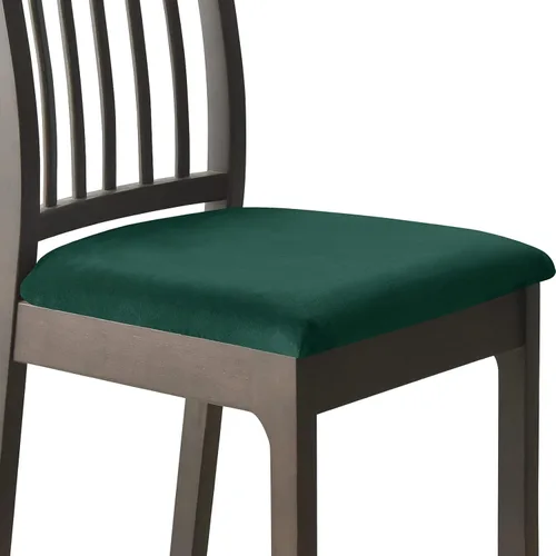Miniatura 22 de Juego de 2 fundas elásticas para asiento de silla de comedor, de terciopelo suave, fundas protectoras universales extraíbles para sillas de comedor