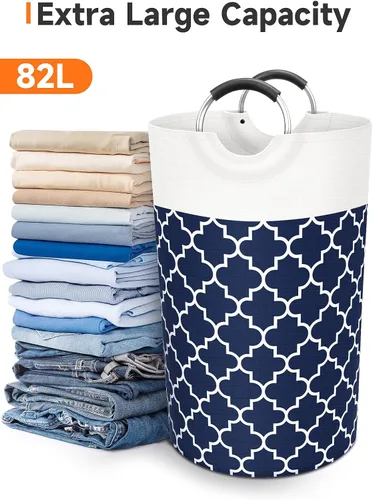 Miniatura 5 de Fabspace - Cesta grande de lavandería con bolsa de lavandería plegable, cesta de lavado, bolsa de ropa plegable, alta con asas, resistente al agua