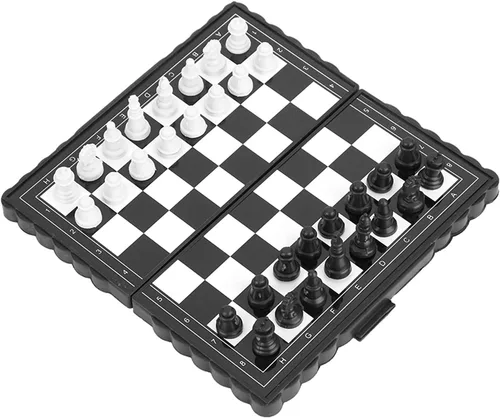 Miniatura 6 de Fydun Portable Magnetic Folding Chess Set Light Plastic Chessboard for Family and Party Fun