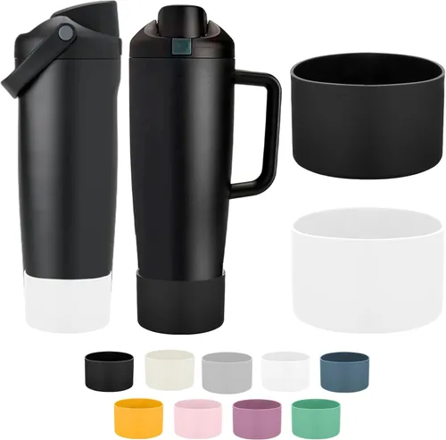 Miniatura 35 de Mity rain 2 piezas de botas protectoras de silicona para botellas y vasos FreeSip Sway de Owala de 30 oz y 40 oz - Accesorios para owala, mejora