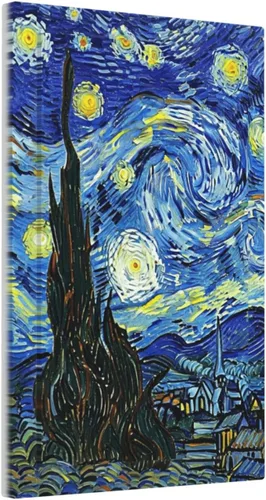Miniatura 3 de Placa de receptáculo para interruptor basculante de una sola banda, 1 banda Decora GFCI Starry Night Painting Placa decorativa de pared