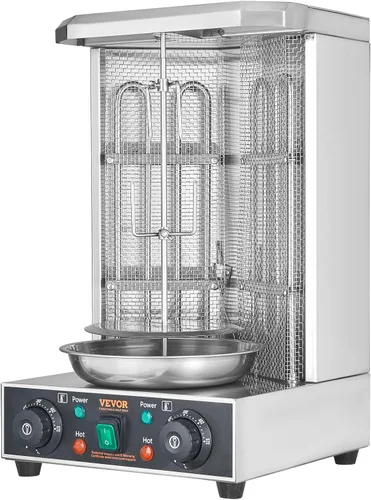 Miniatura 12 de VEVOR Shawarma Grill Máquina - 2 Cuerda Capacidad Barbacoa Pollo Shawarma Cocinador Eléctrico Asador Gyro Rotisserie Horno Doner Kebab Grill
