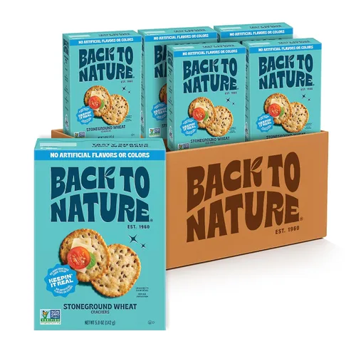 Miniatura 9 de Back to Nature - Galletas de trigo Stoneground - Ajo y hierbas - Ingredientes reales como trigo de grano entero, semillas de lino y sal marina - Sin