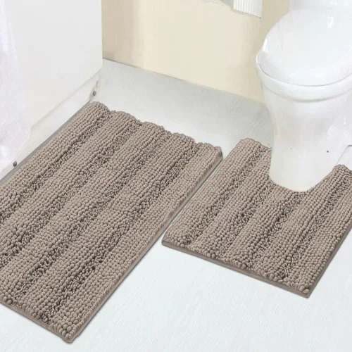 Miniatura 81 de Turquoize Alfombras de Baño de Chenilla Peludas Alfombra de Baño Antideslizante Gruesas Alfombras Peludas para Baño Chenilla Juego de Alfombra