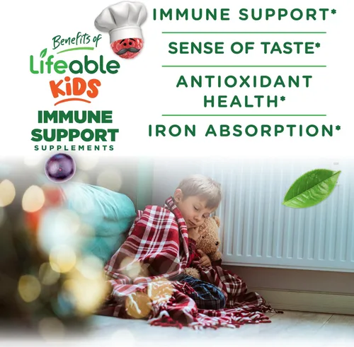 Miniatura 3 de Lifeable Gomitas de apoyo inmunológico para niños, vitamina C y zinc de saúco, suplemento de apoyo inmunológico de gran sabor, gomitas de saúco