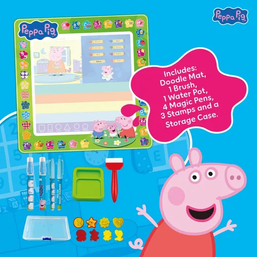 Miniatura 5 de Peppa Pig - Tapete reutilizable para garabatos de agua para niños, tablero de dibujo a color, para niños de 3 años en adelante, para niñas y niños