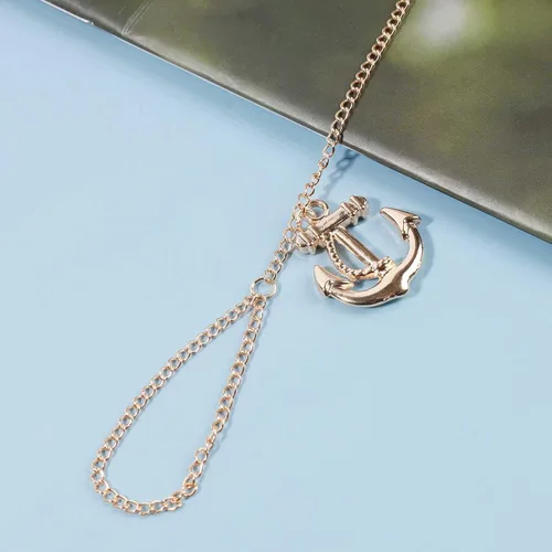 Miniatura 7 de Pulsera bohemia de ancla esclava, pulsera de dedo de oro, pulsera de anillo vintage, anillo de capas, pulsera de muñeca retro arnés de mano cadena