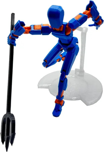 Miniatura 4 de Figura de Acción Dummy20 Impresa en 3D de Tamaño Corporal Ampliado de 8.1 pulgadas, Juguete Mecánico Móvil de Cuerpo Completo, Múltiples Accesorios