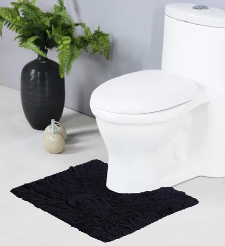 Miniatura 82 de Home Weavers Bell Flower Collection - Tapetes de baño copetudos 100 % algodón, extrasuaves y absorbentes, antideslizantes, lavables a máquina, lino