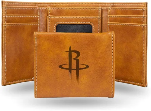 Miniatura 16 de NBA Rico Industries - Billetera triple grabada con láser y tres pliegues, accesorio para hombre Negro