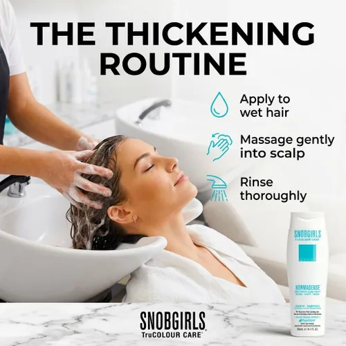Miniatura 4 de SNOB GIRLS Champú biotina para cabello fino y adelgazante, voluminizador, fortalecimiento y densidad, fórmula vegana con aceite de argán, NORMADENSE