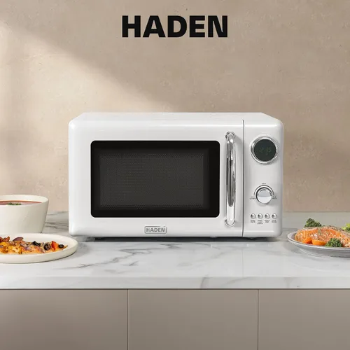 Miniatura 7 de Haden Horno microondas de 700 vatios y 0.7 pies cúbicos con controles digitales, descongelación e inicio instantáneo para encimera, pequeño negro
