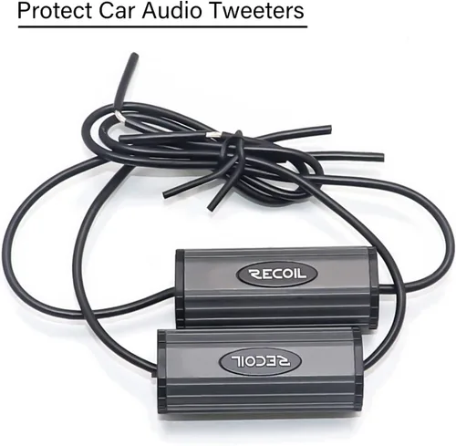 Miniatura 2 de RECOIL BB-T Bloqueadores de graves diseñados para proteger tweeters de audio de coche, eliminan frecuencias 0-5.6kHz a 4 ohmios, par