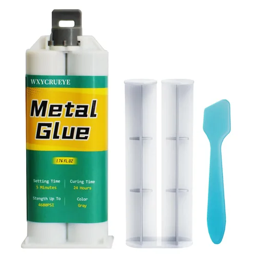 Pegamento de Metal, Adhesivos de Soldadura Epoxi, Alta Resistencia Une Metales a Metales, Pegamento de Reparación, para Metal Plástico Acero Fibra