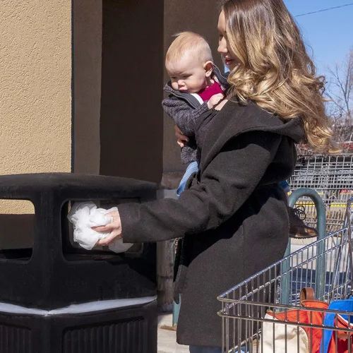 Miniatura 4 de Boppy Funda desechable para carrito de compras, paquete de 5 fundas de un solo uso en bolsa resellable para respaldo sobre la marcha, diseño fácil