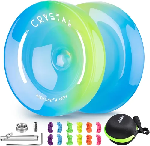 Miniatura 9 de Yoyo profesional sensible para niños principiantes, Yo-Yo de doble propósito para adultos avanzados + Rodamiento extra no sensible de yoyo + 12