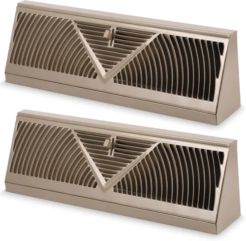 Miniatura 24 de Yaocom Paquete de 2 Rejillas de Registro de Zócalo Tamaño de Abertura de Conducto de 15 Pulgadas Cubiertas de Ventilación para Difusor de Piso