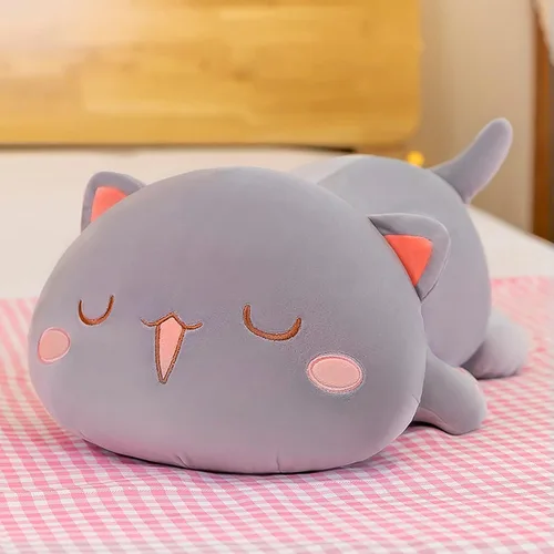 Miniatura 5 de FUYU Animales de peluche de gato, almohada de felpa suave de gato kawaii, juguete de animal de peluche, regalos para niños y niñas, decoración