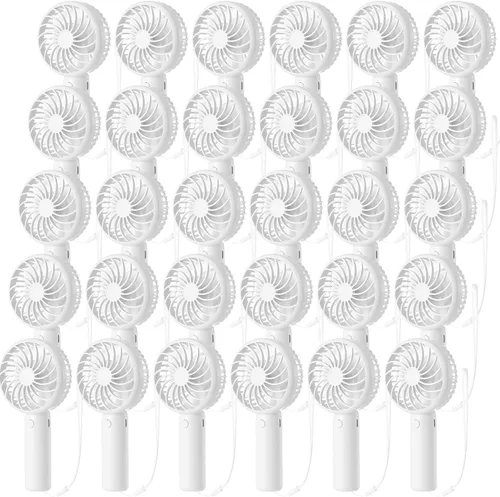 Miniatura 11 de Tujoe Mini ventilador de mano potente de 3 velocidades, ventilador personal pequeño portátil recargable con base USB para mujeres, maquillaje