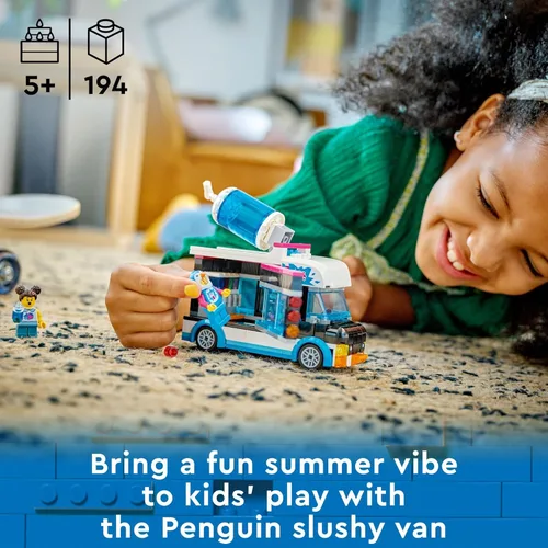 Miniatura 2 de LEGO City Penguin Slushy Van Juguete de construcción – Con un camión y una minifigura disfrazada, gran idea de regalo para niños y niñas, juguete