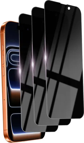 Miniatura 9 de Paquete de 3 protectores de pantalla de privacidad para iPhone 17 Pro Max, vidrio templado de 6.9 pulgadas, protección ocular antiespía, cobertura