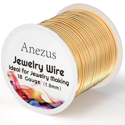 Miniatura 12 de Anezus anezus - Alambre de joyería de calibre 18 para hacer joyas, alambre de cobre resistente al deslustre, para suministros de fabricación